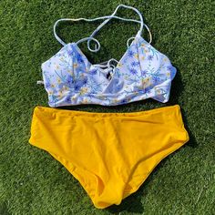 Beautiful Bikini To Wear This Summer! Brand New! Brand: Zaful Color: Yellow/White/Floral Size: 2xl No Trades. 1178 Strap Swimwear, Swimming Swimsuit, Swimsuits High Waisted, Cheeky Bikinis, Womens Swim, Yellow White, This Summer, Color White, Yellow