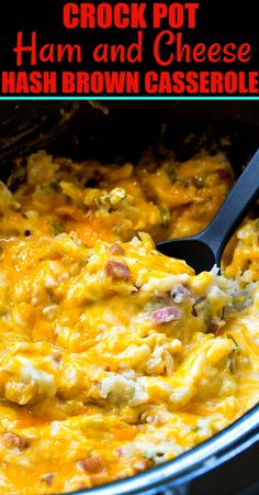 crock pot ham and cheese hash browns casserole