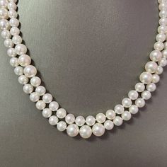 Fine Quality Japanese Akoya Pearl Diamond Necklace 16-17" 14k W Gold 0.66 TCW Certified $9,790 216993This is a Unique Custom Made Glamorous Piece of Jewelry!Nothing says, “I Love you” more than Diamonds and Pearls!This Japanese Akoya pearl necklace has been Certified, Inspected, and Appraised by Gemological Appraisal LaboratoryGemological Appraisal Laboratory of America is a proud member of:- GIA Alumni Association- National Association of Jewelry Appraisers- International Consortium Gem-Testing White Single Strand Diamond Necklace, Formal Single Strand Round Necklace, Fine Jewelry Single Strand Necklace For Formal Occasions, Formal Fine Jewelry Necklace With Sterling Silver Clasp, Classic White Gold Hallmarked Bridal Necklace, Timeless Single Strand Necklace For Anniversary, Single Strand Fine Jewelry Necklace For Formal Occasions, Single Strand Round Necklace For Anniversary, Formal Single Strand Fine Jewelry Necklace