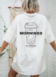 Perfect Good Morning Coffee Shirt - Unisex & Everyday Companion Start your morning with style and an extra dose of caffeine love! Our Good Morning Coffee Shirt is not only a trendy unisex piece of clothing, but also the perfect way to show your passion for coffee. Made from high-quality cotton, this shirt offers comfort and durability. Whether at breakfast, on the way to work or on a leisurely weekend - with this shirt you are always well dressed. Ideal as a gift for coffee lovers or simply to t Coffee Shop Merch, Coffee Merch, Iced Coffee Shirt, Coffee T Shirt, Design Kaos, Coffee Lovers Gift, Coffee Shop Aesthetic, Coffee Tees, Coffee Shirt