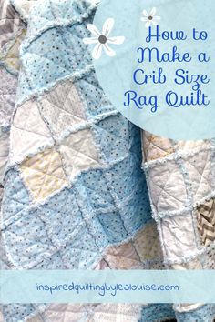 how to make a crochet rag quilt with text overlay that reads, how to make a crochet rag quilt