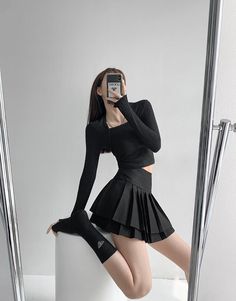 Material: Polyester Color: Black, White, Grey, Coffee Shape: A-line Element: Layered ✅ Safe pants inside Unit: CM Waist Length XS 56 36 S 60 37 M 64 38 L 68 39 * 1cm ≈ 0.3937 inch Note: There may be 2-3cm error due to manual measurement. If you need size help, please drop us a message, we'd love to help. Black Stretch Skirt For Winter, Winter Stretch Black Skirt, Winter Black Stretch Skirt, Chic Fitted Winter Skort, Edgy Fitted Skort For Fall, Black Fitted Edgy Skort, Edgy Fitted Fall Skort, Chic Fitted Tiered Tennis Skirt, Black Fitted Mini Tennis Skirt