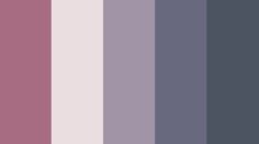 the color purple is shown in shades of gray, pink, and blue with an orange stripe