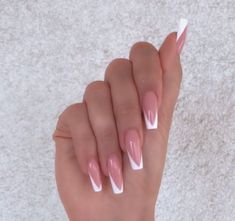 French Coffin Nails, Short Trendy Nails, Nails Coffin Short, Acrylic Nails Designs, Smink Inspiration, Simple Acrylic Nails