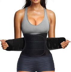 MEASURE WAISTLINE and CHOOSE BEST SIZE:please measure your waistline(1 inch above navel),then refer to the left Size Chart Picture, if any ideas,pls contact us first & We're always here to serve you. Hook and Eye closure ★ DOUBLE FIRM CONTROL WAIST TRAINER BELT:Nebility waist slimming belt is wide enough to wrap easily around your tummy tuck as a waist Waist Trainer Belt, Hourglass Waist, Waist Trainer Workout, Sweat Belt, Flatten Tummy, Sweet Sweat