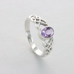 These is a beautiful Sterling Silver Ring with an Amethyst Gemstone from Brazil. The ring is made out of solid 925 Silver and there is no nickel or other substances causing most allergies. This makes the ring hypo allergenic. Size of the Amethyst 0.7 x 0.5 cm or  0.28 x 0.20 inch Please note: Our jewelry is photographed close up to show detail and may appear larger than they are. We use a dime coin as size reference on one of the pictures. You will receive the item in a gift box - perfect to sur Oval Hallmarked Amethyst Promise Ring, Silver Oval Amethyst Birthstone Ring, Silver Oval Solitaire Amethyst Ring, Silver Solitaire Oval Amethyst Ring, Sterling Silver Amethyst Ring Stamped 925, Sterling Silver Oval Amethyst Ring Stamped 925, Oval Amethyst Ring Stamped 925 Sterling Silver, Oval Amethyst Birthstone Ring Hallmarked, Silver Oval Amethyst Promise Ring