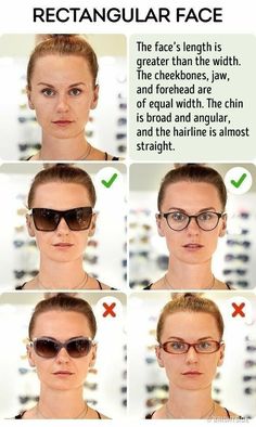 Rectangle Face Shape, Rectangle Face, Facial Proportions, Mode Tips, Square Faces