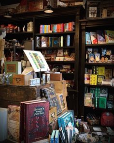 an old book store filled with lots of books