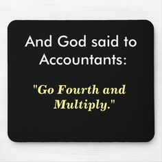 a black and yellow mouse pad with the words go forth and multiply