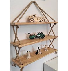 Description: Material:  Pine Wood., Wicker Rope Size: 50x14 cm shelf size, 20 cm between two shelves. Use: Bookcase, decorative shelf, kitchen shelf, bathroom shelf etc.  Features: Handmade, assembled, water resistant  The trinkets in the pictures are not included in the sale. Shelf With Rope, Wall Bookshelf, Decorative Shelves, Wooden Wall Shelf, Unique Shelves, Charming Kitchen, Wooden Wall Shelves, Plant Display, Serene Bedroom