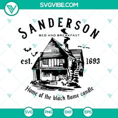 the logo for sanderson bed and breakfast, which is located in an old building