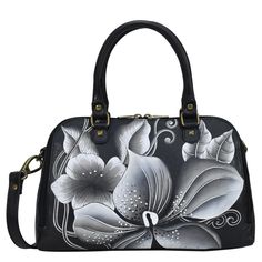 PRICES MAY VARY. HAND-PAINTED PREMIUM BAG - A handcrafted original art piece painted on soft leathers, it will bring flair and style you can flaunt while providing you with a luxury feel organizer for your cards, coins, receipts, and essentials MIDNIGHT FLORAL BLACK ARTWORK - Each bag is hand-painted to create a piece of art inspired by nature and vintage themes. Let your eyes be swept up by the elegance and beauty of the night with detailed and shaded grey florals on a black backdrop HANDCRAFTE Hand Painted Leather Bag, Painted Leather Bag, Cross Shoulder Bags, Black Backdrops, Black Artwork, Hand Painted Leather, Wallet Organization, Rope Handles, Coin Pouch