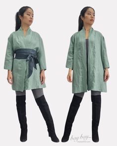 Kimono/ jacket design WITHOUT OBI BELT  ORDER OBI BELT: https://www.etsy.com/listing/1651810581/obi-belt-linen-wrap-fabric-belt-mix-and?click_key=23c55e04042ce45d565f658e951ae6990d4cb83b%3A1651810581&click_sum=7fe964e3&ref=shop_home_active_1&frs=1 ACCESSORIES ITEMS: https://www.etsy.com/shop/BayBayLINEN?section_id=47061871 ● SIZING: - We accept your orders with standard or custom sizes. Please check the 2nd photos of the listing for correct sizing & choose the color you want. - We accept small adjustments like adding length or cutting some parts of the garment shorter. Please contact us for details. Please note that custom sizes cannot be returned ● MATERIAL: - We are using premium washed linen for production, so you will get items that will not change after home wash. - Please note that c Kimono Linen, Wrap Fabric, Linen Kimono, Linen Coat, Kimono Design, Linen Cardigan, Mesh Laundry Bags, Obi Belt, Linen Jacket