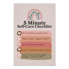 5 Minute Self-Care Checklist_Mental Health Poster Health Posters, Ads Social Media, Ads Manager, Instagram Ad Campaigns, Health Poster, Mental Health Posters, Ads Campaign