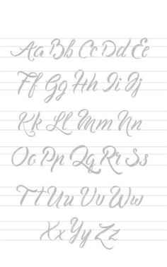 the letters and numbers in cursive handwriting