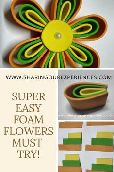 paper flowers made with construction paper and glue are the perfect craft for kids to make