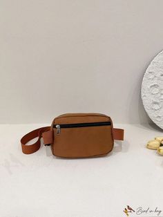 BirdinBag - Minimalist Brown Fanny Pack with Release Buckle - Perfect for Everyday Use Casual Brown Belt Bag For School, Solid Rectangular Belt Bag For Daily Use, Belt Bag With Adjustable Strap For Daily Use, Adjustable Bag, Word Wrap, Waist Bags, Bum Bag, Fanny Pack, Adjustable Straps