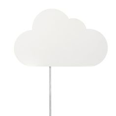 a white cloud shaped lamp on a metal stand