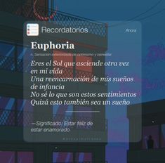 an image of a building with the words euphora written in spanish on it