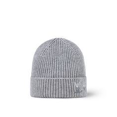 LOUIS VUITTON® - Lv Dual Beanie - Light Grey Weather Outfits, Louis Vuitton Official, Cold Weather Outfits, Men's Collection, Signature Style, Cold Weather, Accessories Hats, Light Grey, Initials