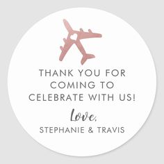 thank you for coming to celebrate with us love round stickers, set of 20