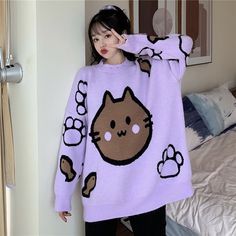 Lovely Cats Sweater PN3352 ●Size: Length 71 cm,bust 130 cm,shoulder 60 cm,sleeve 41 cm. ●Material:cotton (Please allow 1-3cm differs due to manual measurement.As different computers display colors differently,the color of the actual may vary slightly from the above images.Thanks for your understanding.) ●About Shipping: We attach great importance to the orders of each customer and parcel delivery. 1.Processing time: 2-3 business days. 2.Shipping time: 10-15 business days to US, please allow 3-4 weeks shipping to other country.(Shipping times can be affected by variable customs clearance times or public holidays.) Kawaii Cotton Sweater At Affordable Price, Cats Sweater, Kawaii Long Sleeve Knitted Sweater, Spring Kawaii Cat Print Tops, Winter Sweater With Cat Design, Kawaii Long Sleeve Cat Print Top, Parcel Delivery, Customs Clearance, Anime Outfits