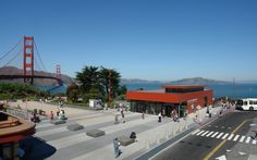 an artist's rendering of the golden gate bridge in san francisco, calif