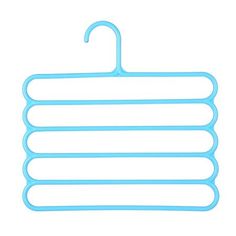 a blue hanger on a white background