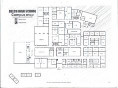 the floor plan for beech high school campus map