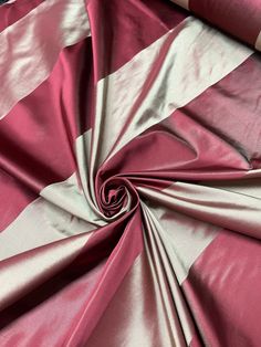 a pink and white striped fabric