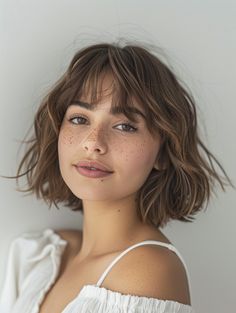 Achieve effortless beauty with these easy-to-maintain and stylish short bob hairstyles. Short Bob With Bangs Wavy Hair, Wavy Bob Side Bangs, Layered Bob Hairstyles For Wavy Hair, Short Hair On Thick Hair, Summer Blonde Bob, Short Curly Bob With Fringe, Short Wavy Hair With Fringe, Cute Bob With Bangs, Short Bob Wedding Hair