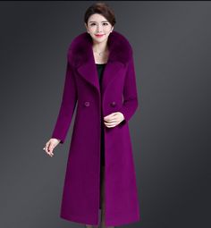 Great Shopping Womens Warm Wool Trench Long Coat Parka Faux Fur Collar Winter Jacket Overcoat, Women's clothing Wool Trench Coat Women, Coat Korean Style, Winter Overcoat, Spaghetti Strap Bodycon Dress, Overcoat Jacket, Casual Outwear, Wool Winter Coat, Long Overcoat, Wool Coat Women