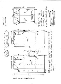 the sewing pattern is shown with instructions for how to sew