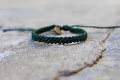 1 dark green braided bracelet Adjustable Waterproof Cheap Green Friendship Bracelets, Cheap Everyday Green Friendship Bracelets, Cheap Hypoallergenic Green Friendship Bracelets, Green Friendship Bracelet, Autumn Bracelet, Wave Bracelet, Braided Bracelet, Couple Bracelets, Black Bracelets