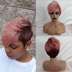 PRICES MAY VARY. 1.Material: synthetic wig;Dsign:short hairstyles wigs and pixie cut wigs for black women ; Weight: about 0.22ib 2. About this Wig: heat resistant synthetic fibers wig , bowl cut wig and short hair wigs for black women ,fchw wig for African American Women 3.The Wig with a free wig cap, The wigs touch like real human hair.High quality and can be used for a very long-term time. 4. Cap Size: Average Size, The Head Circumference: 22.8-24.4 inches, The size is adjustable and no pins o African American Wigs, Natural Wigs, Curly Hair Wig, Pink Wig, Short Straight Hair, Black Curly Hair, Pixie Cut Wig, Hair Women, Hair Setting