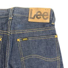 Vintage Lee denim pants black stitch Era: 1960-70s Size: 27" x 29" Retro Straight Leg Jeans With Hip Pockets, Retro Rigid Denim Bottoms With Belt Loops, Vintage Dark Wash Jeans With Hip Pockets, Vintage Dark Wash Bottoms With Hip Pockets, Retro Selvedge Denim Blue Bottoms, Retro Pants With Five Pockets And Standard Cut Leg, Retro Jeans With Five Pockets And Standard Cut Leg, Vintage Selvedge Straight Leg Bottoms, Retro Dark Wash Selvedge Bottoms