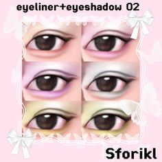 ♥ category: eyeshadow  ♥ 6 swatches  ♥ HQ compatible #sims4cc Sims4 Korean Makeup, Sims 4 Makeup Cc Eyeshadow, Eyeliner Sims 4 Cc, Sims Eyeshadow, Eyeshadow Sims 4, Sims 4 Eye Color Cc, Sims 4 Cc Eyeshadow, Sims 4 Eyeshadow, Sims4 Makeup