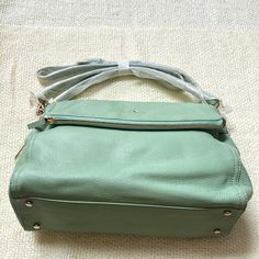 New With Tags Comes With Dustbag Color Is Mint There Is A Minor Light Stain On One Of The Sides (Not Sure Where It Came From But Likely From Storage)- See Last Pic Open To Reasonable Offers Spring Green Shoulder Bag With Detachable Strap, Green Kate Spade Bag With Adjustable Strap, Kate Spade Green Bag With Adjustable Strap, Kate Spade Green Bag For Daily Use, Green Satchel With Detachable Strap, Green Kate Spade Shoulder Bag For Travel, Kate Spade Green Shoulder Bag For Errands, Kate Spade Green Leather Shoulder Bag, Green Kate Spade Shoulder Bag With Removable Pouch