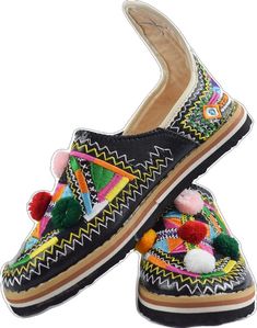 Moroccan Slippers, Pom Pom Slippers, Fuzzy Slippers, Colorful Shoes, Womens Slippers, Morocco, Pom Pom, Slippers, Ships