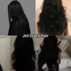 🤍870K🤍 on TikTok Different Types Of Black Hair, Best Hair Colour For Black Hair, Different Shades Of Black Hair, Black Hair Waves, Types Of Black Hair, Pure Black Hair, Dark Dark Brown Hair, Warm Black Hair, Matte Black Hair