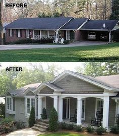 before and after pictures of a house