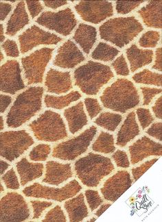 a giraffe print fabric is shown in brown and beige colors with white spots