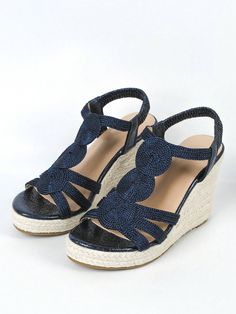 Hemp Rope, Platform Wedge Sandals, Platform Wedges, Wedge Sandals, Open Toe, Pu Leather, Womens Sandals, Braids, High Heels