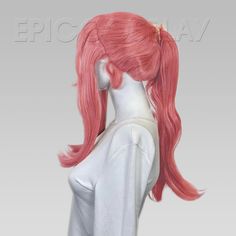 Phoebe Princess Dark Pink Mix Ponytail Wig This Princess Dark Pink Mix ponytail wig is naturally pulled back to create a beautiful and realistic look. Starting at its base, the wig is pulled into a short ponytail reaching (base length if applicable). This ponytail can be undone to be raised, lowered, or adjusted in any way you desire. This wig also comes with a 22" ponytail extension that can be easily attached by hooking the clip into the base ponytail and securing it by tying the ribbons, as s Black Ponytail, Short Ponytail, Which Character Are You, Side Fringe, Ponytail Wig, Peony Pink, Clip In Ponytail, Epic Cosplay, Ponytail Extension