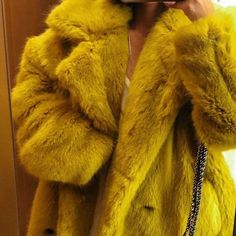 S To L Vegan Fur Yellow Fur Coat, Inverted Bob Haircuts, Dopamine Dressing, Yellow Coat, Korean Brand, Inverted Bob, Korean Brands, Swag Outfits For Girls, Gym Workout For Beginners