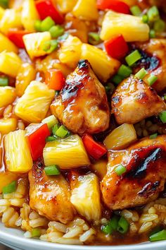 pineapple chicken and rice Chicken Fried Rice With Pineapple, Hawaiian Chicken Stir Fry, Pineapple Chicken And Rice Crock Pot, Chicken Pineapple Rice Recipe, Chicken Rice Pineapple Recipes, Pineapple Chicken And Rice Recipe, Easy Pineapple Chicken And Rice, Side Dishes For Teriyaki Chicken, Pineapple And Chicken Recipes