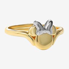 Ring Style: Signet RingsFeatures: Quick ShipCharacter: Minnie MouseMetal Color: Two ToneRing Top Length: 8mmRing Top Width: 7.9mmBand Width: 2mmCare: Wipe CleanMetal: 14k Two Tone GoldRing Size: 4Country of Origin: Imported Gold Mickey Mouse Jewelry For Gift, Gold Disney Mickey Mouse Jewelry, Disney Gold Mickey Mouse Jewelry, Disney Mickey Mouse Gold Jewelry, Cute Gold Ring For Anniversary, Cute Gold Rings For Anniversary, Cute Gold Anniversary Rings, Rings Signet, Signet Rings