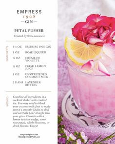 an image of a drink with flowers in it