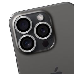 an iphone with three cameras attached to it's front camera and the back facing up