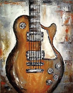 a painting of an electric guitar